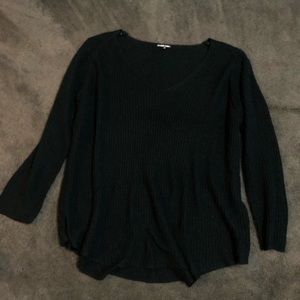 black knitted sweater